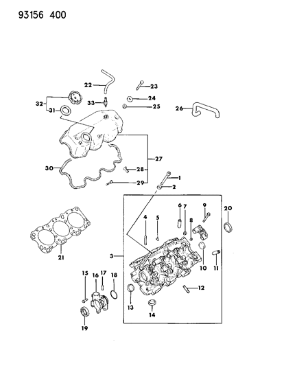 1993 Chrysler Imperial Cylinder Head Diagram 1