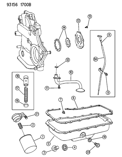1993 Chrysler Town & Country Engine Oiling Diagram 2