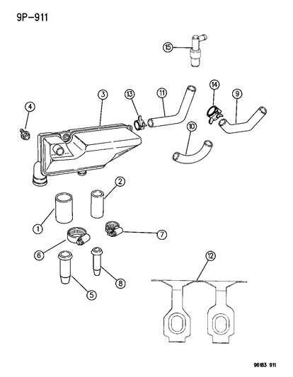 1996 Dodge Neon Hose Diagram for 4669795