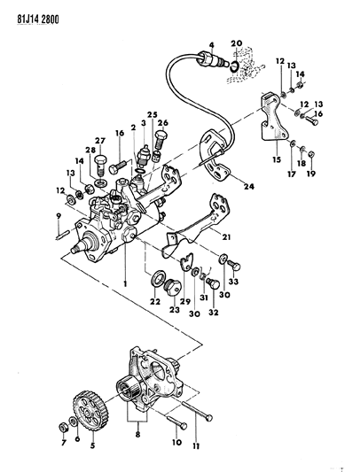 1985 Jeep Wrangler Pump Assembly, Injection Diagram 2