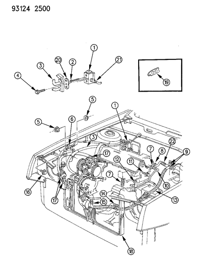 1993 Dodge Shadow Plumbing - Heater Diagram