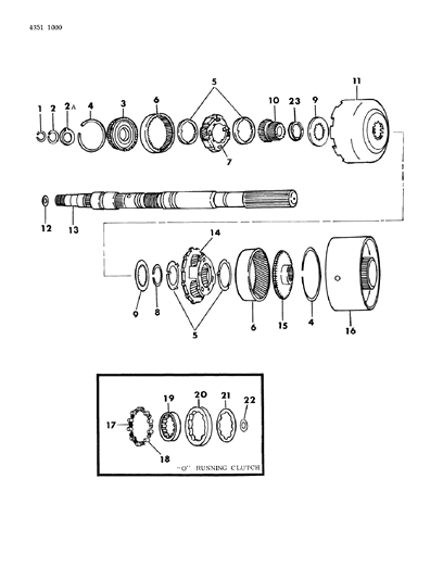 1984 Dodge Ramcharger Gear Train & Output Shaft Diagram 2