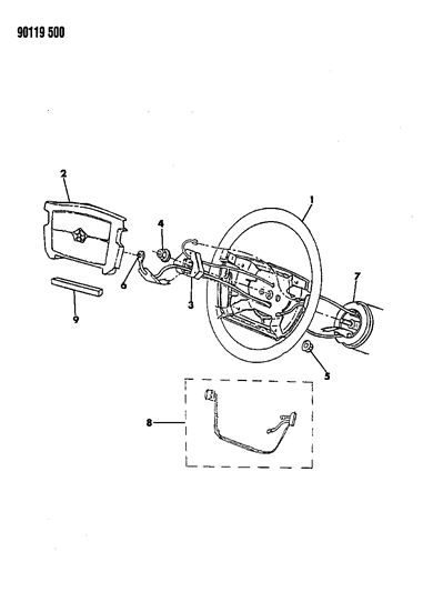 1990 Chrysler TC Maserati Steering Wheel Diagram