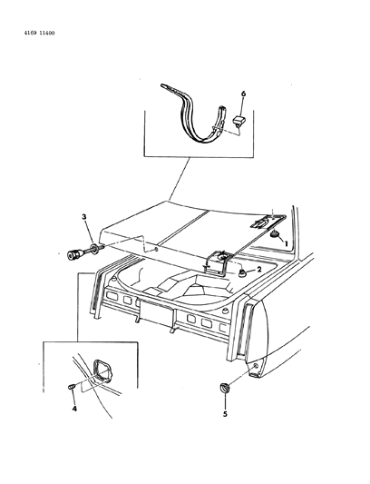 1984 Dodge Diplomat Bumpers Plugs Deck Lid Diagram