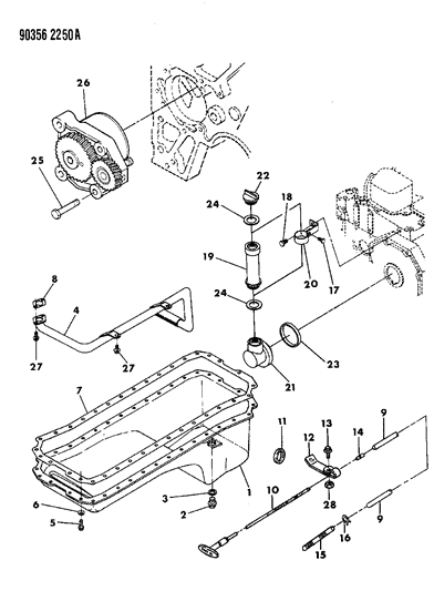 1991 Dodge D250 Engine Oiling Diagram 3