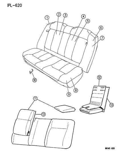 1996 Dodge Neon Rear Seat Diagram 3