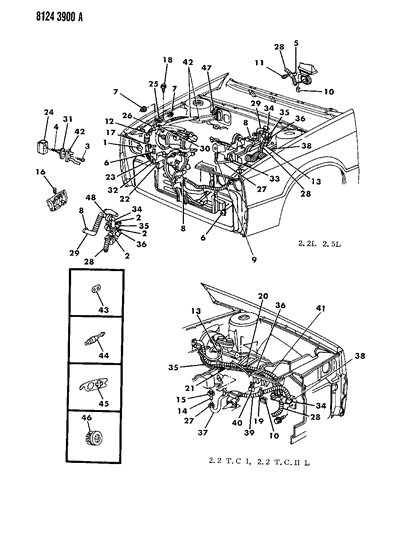 1988 Dodge Lancer Valve-Heater Water Diagram for 3849199