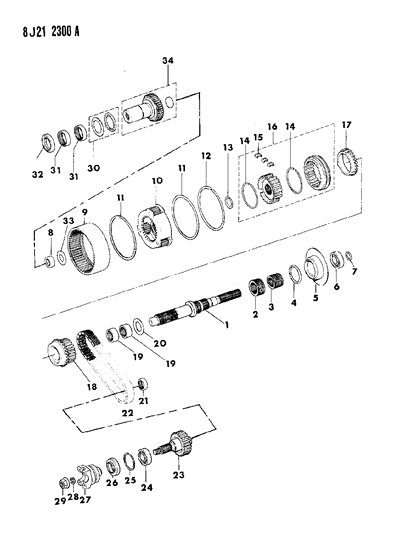 1988 Jeep Wrangler Gear Train Diagram 2