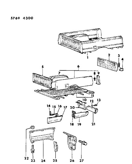 1985 Dodge Ram 50 Cargo Box Diagram