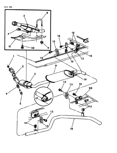 1984 Dodge Caravan Exhaust System Diagram
