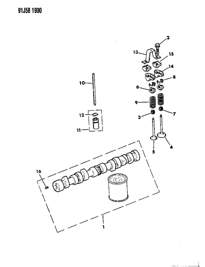 1993 Jeep Wrangler Seal-Engine Exhaust Valve STM Oil(Std,+. Diagram for 33002522