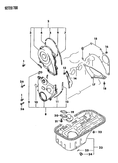 1992 Dodge Colt Pan Engine Diagram for MD307577