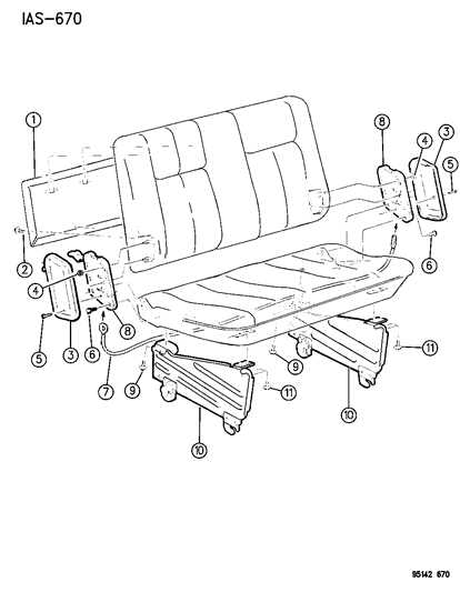 1995 Chrysler Town & Country Child Seat Diagram 1