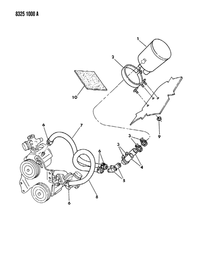1989 Dodge Ram Wagon Air Pump Silencer Diagram