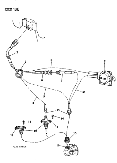 1992 Dodge Daytona Cables And Pinion, Speedometer Diagram