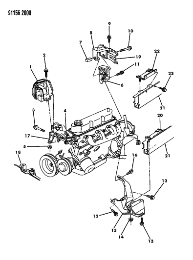 1991 Chrysler Imperial Engine Mounting Diagram 2