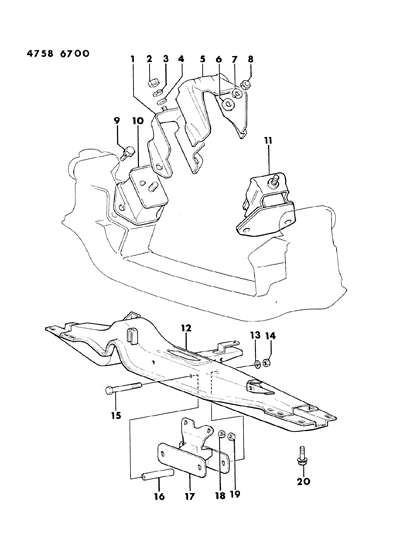 1984 Dodge Ram 50 Engine Mounts Diagram 1