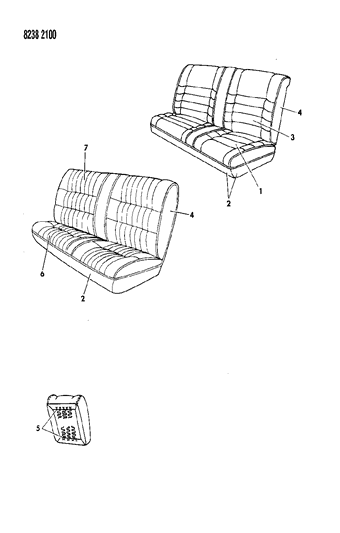 1988 Dodge 600 Sedan Rear Seat Diagram 2