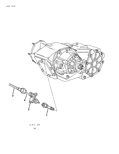 1985 Dodge D250 Cable, Speedometer With Pinion And Retainer Diagram 1