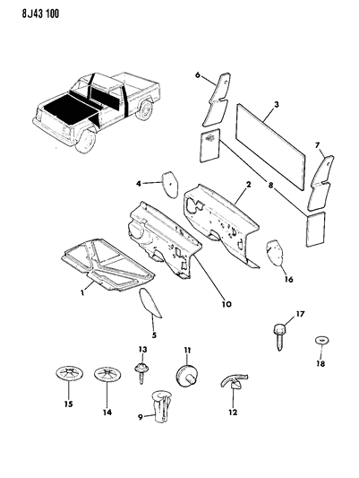 1989 Jeep Wagoneer Insulation Diagram