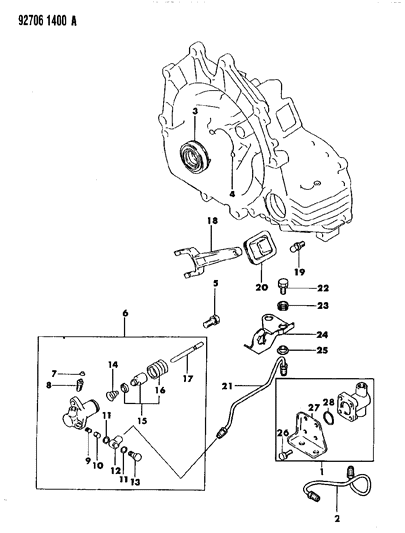 1992 Dodge Stealth Controls, Clutch Diagram