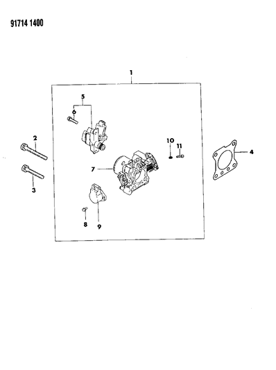 1991 Dodge Ram 50 Throttle Body Diagram 1