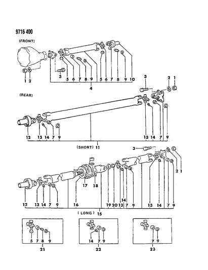 1989 Dodge Ram 50 Fitting Diagram for MF524101