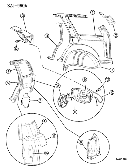 1994 Jeep Grand Cherokee Label-Fuel Diagram for 55295856