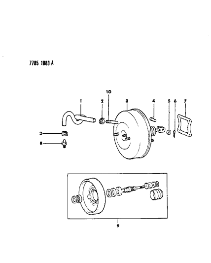 1988 Dodge Ram 50 Booster, Power Brake Diagram