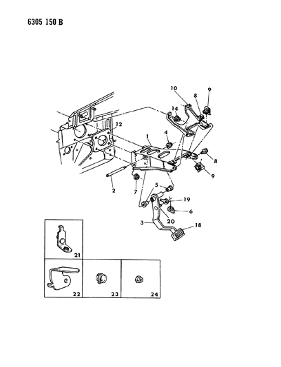 1987 Dodge Dakota Brake Pedal Diagram