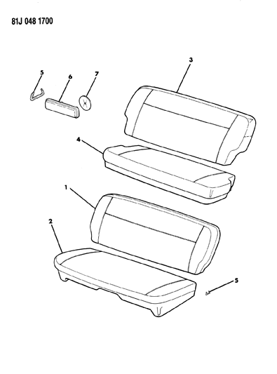 1985 Jeep Grand Wagoneer Covers, Upholstery Front Bench Seat Diagram