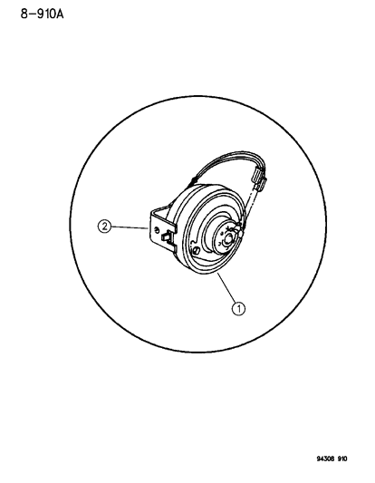 1995 Dodge Ram 2500 Horn & Mounting Diagram