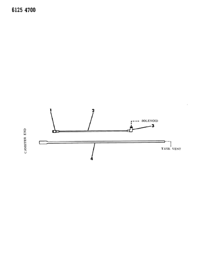 1986 Chrysler Town & Country Vapor Canister Hose Harness Diagram 4