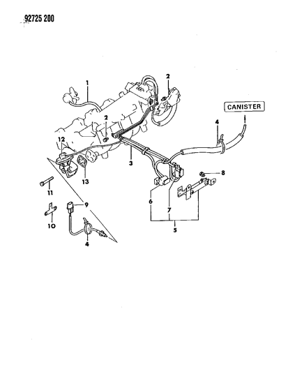 1992 Dodge Colt EGR System Diagram 1