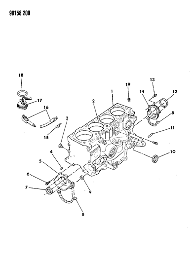 1990 Dodge Shadow Cylinder Block Diagram 1