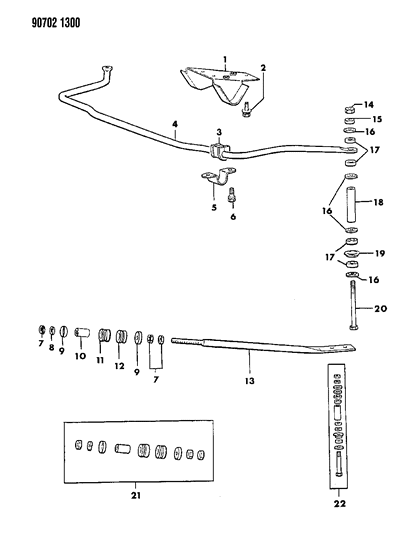 1990 Dodge Ram 50 Stabilizer - Front Diagram 2