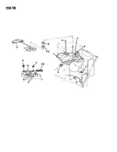 1989 Chrysler Fifth Avenue Battery Tray Diagram