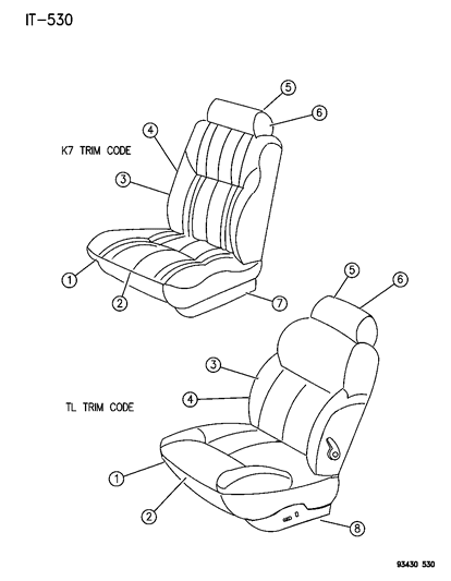 1993 Chrysler Concorde Cover-Front St Diagram for QB46SLD