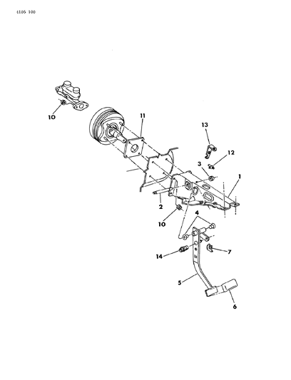 1984 Dodge Rampage Brake Pedal Diagram