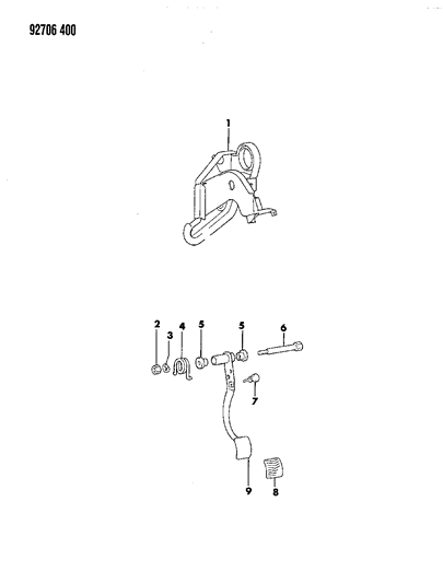 1993 Dodge Colt Clutch Pedal Diagram 1