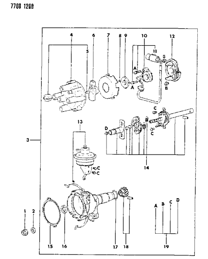 1987 Dodge Colt Distributor Diagram 1