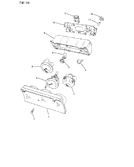 1987 Dodge Charger Instrument Panel Cluster Diagram