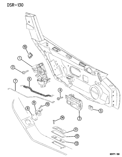 1995 Dodge Viper Lower Door Restraint Seat Belt Diagram for 4763550