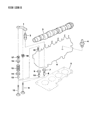 1986 Dodge Charger Camshaft & Valves Diagram 4