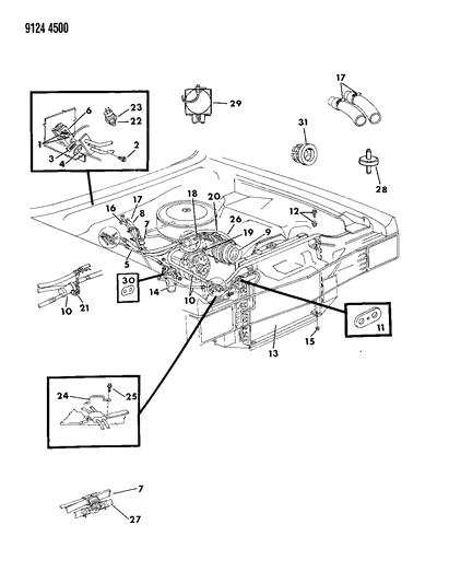 1989 Chrysler Fifth Avenue Plumbing - A/C & Heater Diagram