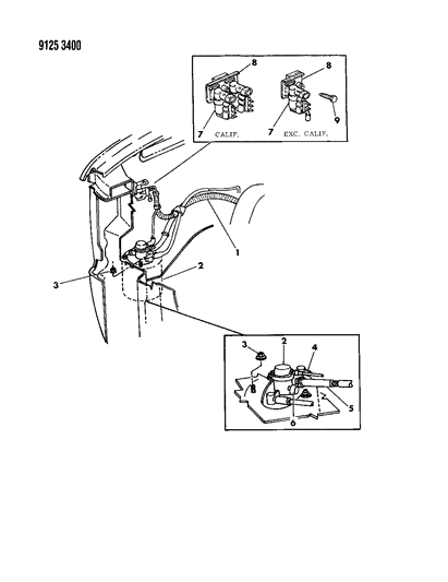 1989 Dodge Grand Caravan Vapor Canister Diagram 1