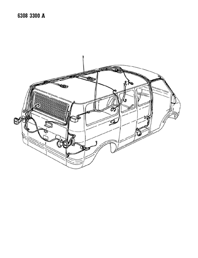 1986 Dodge Ram Van Wiring - Body & Accessories Diagram