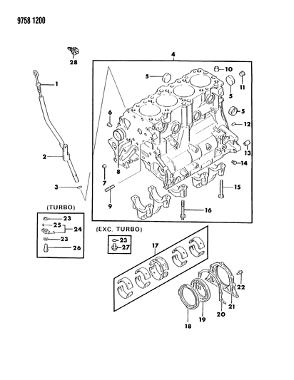 1989 Dodge Colt Cylinder Block Diagram 2
