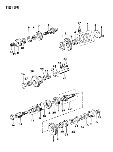 1986 Jeep Wagoneer Gear Train Diagram 1