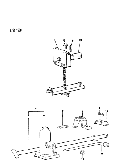 1989 Dodge Ram 50 Spare Tire Carrier Diagram